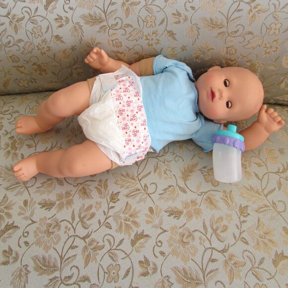 GOTZ BABY DOLL w COWBOY HAT, FLANNEL PJs, ACCESSORIES -  POTTERY BARN KIDS - Picture 7 of 15